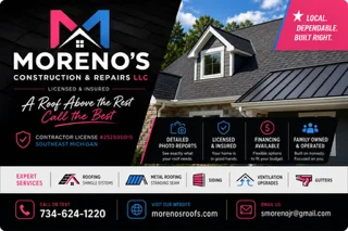 New architectural shingle roof installation with metal flashing on residential home